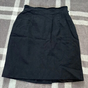 Brooks Brothers Black Pencil Skirt Velvet‎ Waist  Size 6